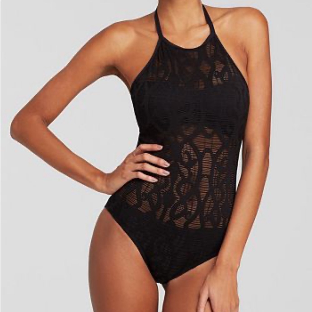 La Blanca ‘Bare Occassion’ Hi-Neck Halter …